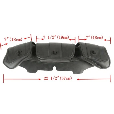 Bolsa de parabrisas silla de montar 3 bolsas de bolsillo apta para Harley Touring Electra Glide 93-13 Foto 1 de 4