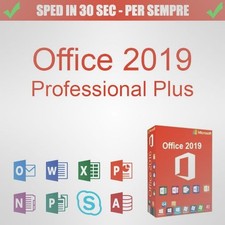 MICROSOFT OFFICE 2019 PROFESSIONAL PLUS 32/64 BIT CODICE ORIGINALE ESD LICENZA