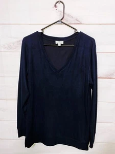 Lucky Brand Sweater Size M Blue V-Neck Long Sleeve Pullover - Picture 1 of 7
