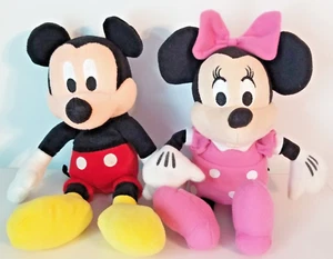 Disney Mickey und Minnie Mouse Plüschtiere 10 Zoll Just Play EUC - Bild 1 von 8