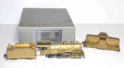 Vntg Custom Brass Long Island RR Class G-53sd 4-6-0 Loco w/Tender + GE 44 ton - Image 1 of 4