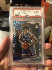 2017-18 DONRUSS OPTIC RATED ROOKIE FAST BREAK HOLO DE'AARON FOX RC PSA 10