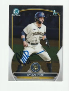 Dylan O’Rae signierte 2023 Bowman Chrome Prospects Karte #BCP-143 Auto Brewers COA - Bild 1 von 1