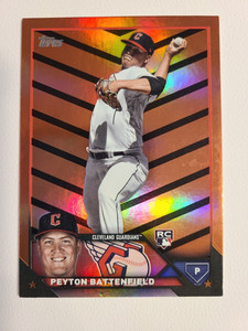 2023 Topps Update PEYTON BATTENFIELD Orange & Black Parallel #US267 Guardians