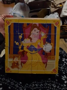 Melissa & Doug Disney Princess Wooden Cube Puzzle With Storage Tray (6 Puzzles) - Picture 1 of 4