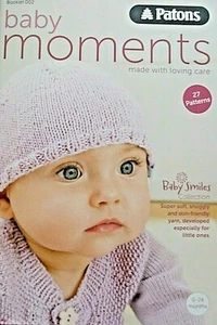 Patons Knitting / Crochet Booklet 002, Baby Moments, 27 Patterns, 0-24 Months - Picture 1 of 7