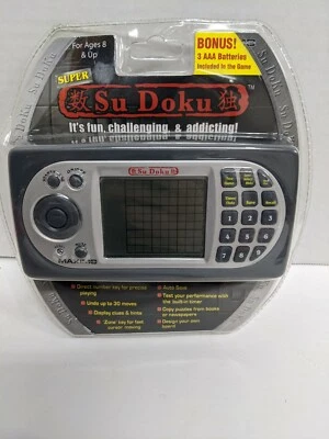 Maximo Super Su Doku Handheld Travel Electronic Game Over 16,000 Puzzles 4 Level - Image 1 of 2