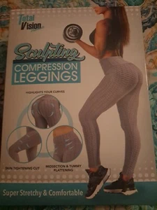 Total Vision Leggings, Sculpting Compression, Gray, women's size small NIB - Picture 1 of 5