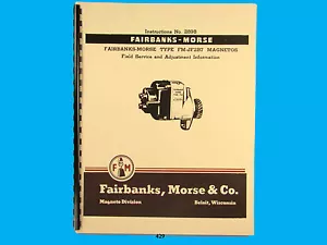 Manual de instrucciones y piezas Fairbanks Morse Magneto para cargadores FM-JF2B7 *429 - Imagen 1 de 3