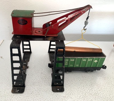 Grúa pórtico aérea Marx Lines y auto góndola B&O 241708 Foto 1 de 4