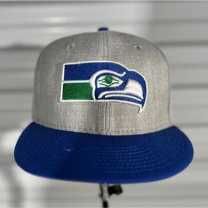 Seattle Seahawks New Era 9FIFTY Snapback Mütze - Grau/Blau Retro Logo - NFL - Bild 1 von 6