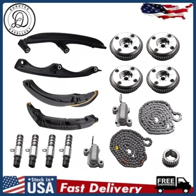 For 17-23 Ford F150 3.5L NEW Ecoboost Chains, Guides, Tensioners W/Phasers Kit - Image 1 of 4