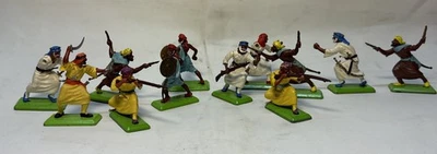 Lote De 12 Figuras Guerrero Tauregs Árabes Detalle Británicos Originales 1971 Soldados Foto 1 de 4