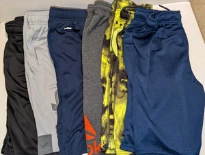 Lot Of 6 Boys Size 18 Athletic Shorts W/ Pockets, Drawstring Pre-owned - Picture 1 of 22