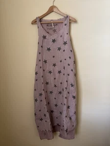 Magnolia Pearl Star Tank Dress Distressed Pink Linen One Size - Bild 1 von 8