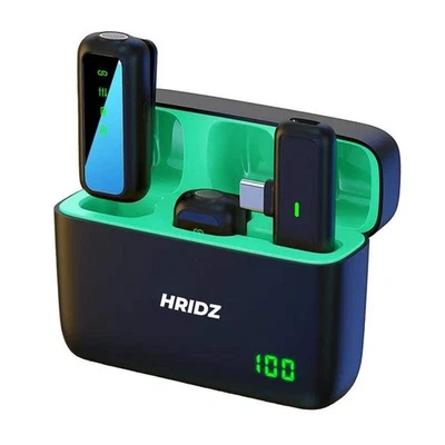 Hridz Proffesional 2in1 Portable Wireless Microphone 2.4g Dual Microphone for Vl - Image 1 of 4