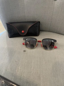 NEW IN BOX RAY BAN SCUDERIA FERRARI Red Frame Polarized Grey Italy Made SOLD OUT - Picture 1 of 12