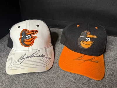 Lote de 2 bonés autografados Baltimore Orioles Boog Powell - Imagem 1 de 4