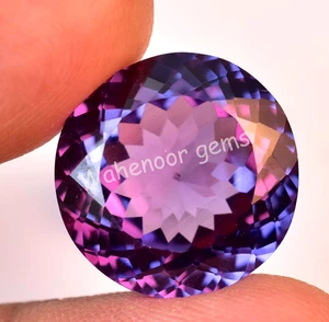21.20 Ct Natural Color Change Alexandrite Round AGL Certified Loose Gemstone - Picture 1 of 5