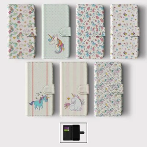 CASE FOR SAMSUNG S23 S22 S21 S20 S10 WALLET FLIP PHONE COVER CUTE UNICORNS STARS - Picture 1 of 9