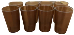 LOTE DE 8 VASOS DE PLÁSTICO DE COLOR ÁMBAR CAMBRO 4"" de alto - Imagen 1 de 4