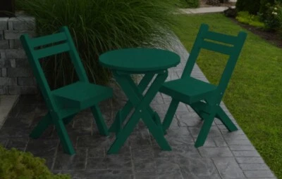 A&L Furniture Co. Amish-Made Poly Coronado Folding Bistro Sets - Image 1 of 3