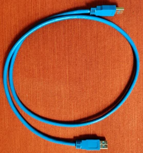USB Kabel USB A-Stecker auf USB A-Stecker blau 100 cm USB 3.0 - Bild 1 von 2
