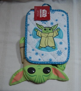 Star Wars Mandalorian Guanto da Forno + Porta Pentole Set Cucina Grogu Baby Yoda - Foto 1 di 4