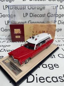 STAMP MODELS 1968 Cadillac Miller Meteor Ambulance Red/ White 1:43 Scale Resin M - Picture 1 of 5