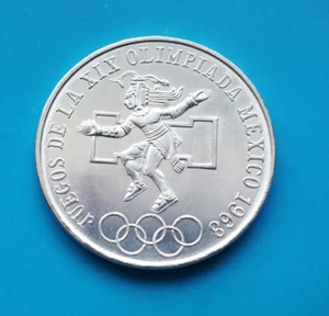 Mexiko: 25 Pesos "Olympische Spiele 1968 in Mexico" 1968 ( unc. / stgl.)! - Bild 1 von 2
