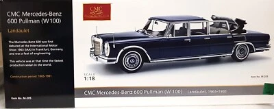 CMC M-205, Mercedes-Benz 600 Pullman Landaulet, 1965-81, 1/18, NEU&OVP - Bild 1 von 4