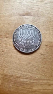 5 DM Germany 1974 F - 25 years of Fundamental Law- - Picture 1 of 2