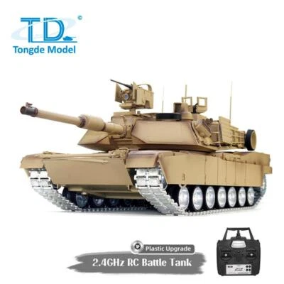 TD 1:16 RC Tank M1A2 SEP V2 Abrams Infrared & BB Tank Barrel Recoil Metal Tracks - Image 1 of 3