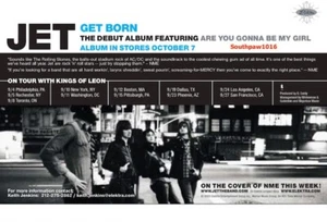 2003 Jet "Get Born" Album Release & Tour Music Industry Promo Ad Print - Picture 1 of 1
