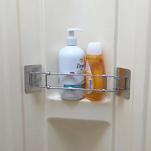 RV Shower Corner Storage Bar- Adjustable Stainless Steel Rod for Corner Shelves - Picture 1 of 12