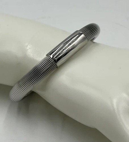 Michael Kors MK6190040 Bracciale Bracciale Bracciale Logo a Coste Acciaio Inox Solido