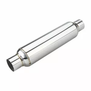 2.5" Inlet Resonator 19" Long Universal Muffler Straight Through Deep Tone SS - Bild 1 von 5