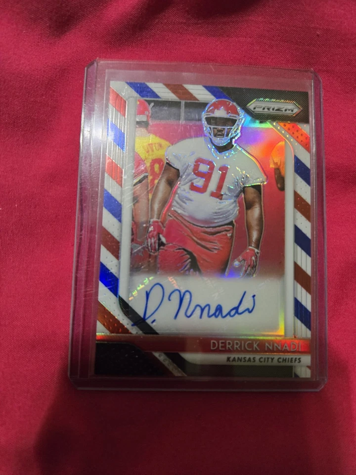 2018 Panini Prizm RED WHITE BLUE #RA-DN Derrick Nnadi Auto RC - Image 1 of 1