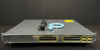 Cisco WS-C3750G-24PS-S 24 Port PoE 3750G Gigabit Switch - Same Day Shipping - Image 1 of 4