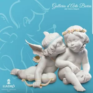 Lladró Porcellana artistica by Lladro in porcellana Bianca,Coppia angeli Cupido - Foto 1 di 12