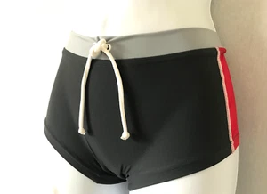 Ladies Grey Mix SPEEDO Shorts Leg Bikini Bottoms Size 10 - Briefs Boy Panel New - Picture 1 of 2