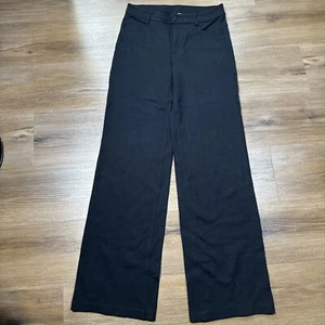 Athleta Damenhose 6 schwarz Ponte weites Bein Stretch Freizeit 30" Schrittlänge - Bild 1 von 14