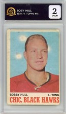 1970-71 Topps #15 Bobby Hull Hockey Chicago Black Hawks HCWG 2