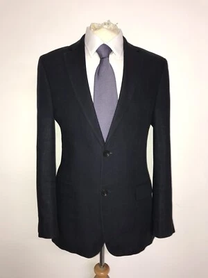HUGO BOSS - Mens NAVY BLUE 100% LINEN SUIT - 36 Reg - W32 L32 - LOVELY - Image 1 of 4