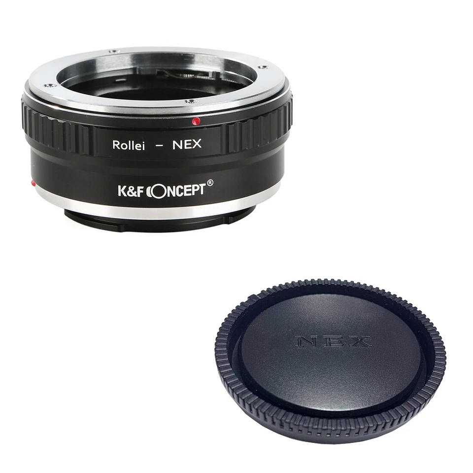 K&F adapter with lens cap for Rollei QBM mount lens to Sony E NEX a5000 A7II A7R - Image 1 of 4