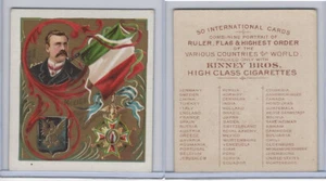 N238 Kinney, International Cards, Ruler, Flag, 1888, Mexico, Porfirio Diaz - Picture 1 of 1