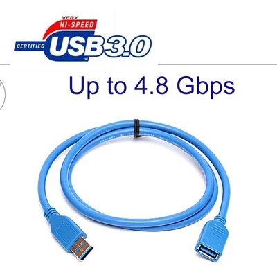 3ft USB 3.0 High Speed SuperSpeed Extension Cable A Male to A Female - Image 1 of 4