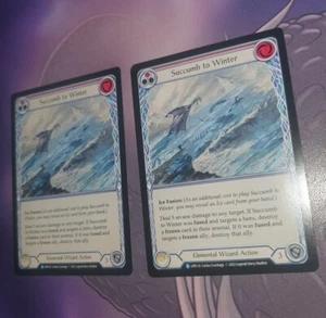 FAB Uprising 2 x Rare SUCCUMB TO WINTER (RED) NM - Imagen 1 de 1