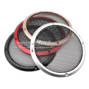 2x 6,5" Zoll 169 mm Autotür Lautsprecher Abdeckung Ganzmetall Netz Grill Deko Kreis - Bild 1 von 10