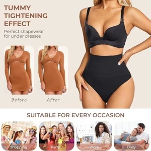Shape wear Thong Tummy Control Underwear for Women High Waist Shaper Panties 3XL - Picture 1 of 3
